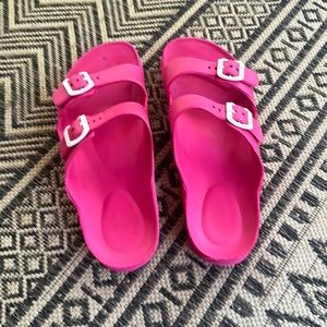 Hot pink sandals